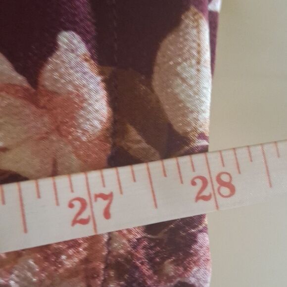 AUW Womens Jumpsuit Wide Leg Floral Country Boho Fairy Sweetheart Neck Medium - Picture 13 of 14